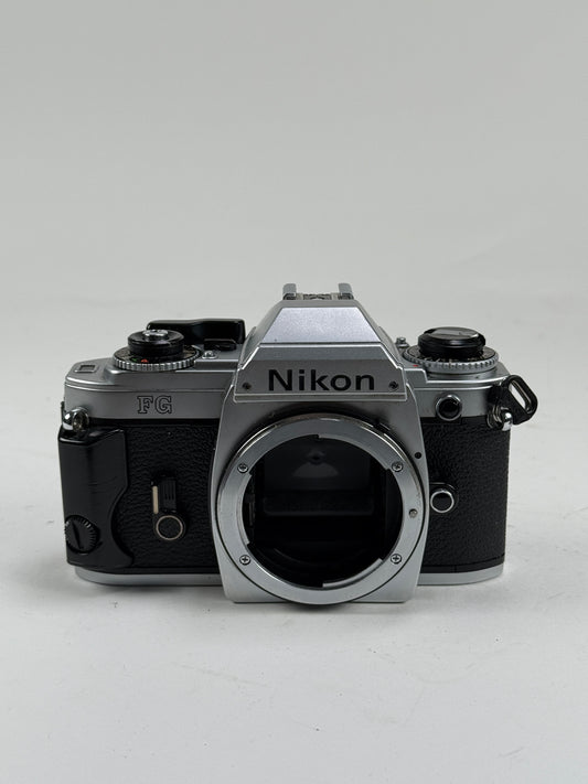 Nikon FG SLR Film Camera Body Chrome with grip