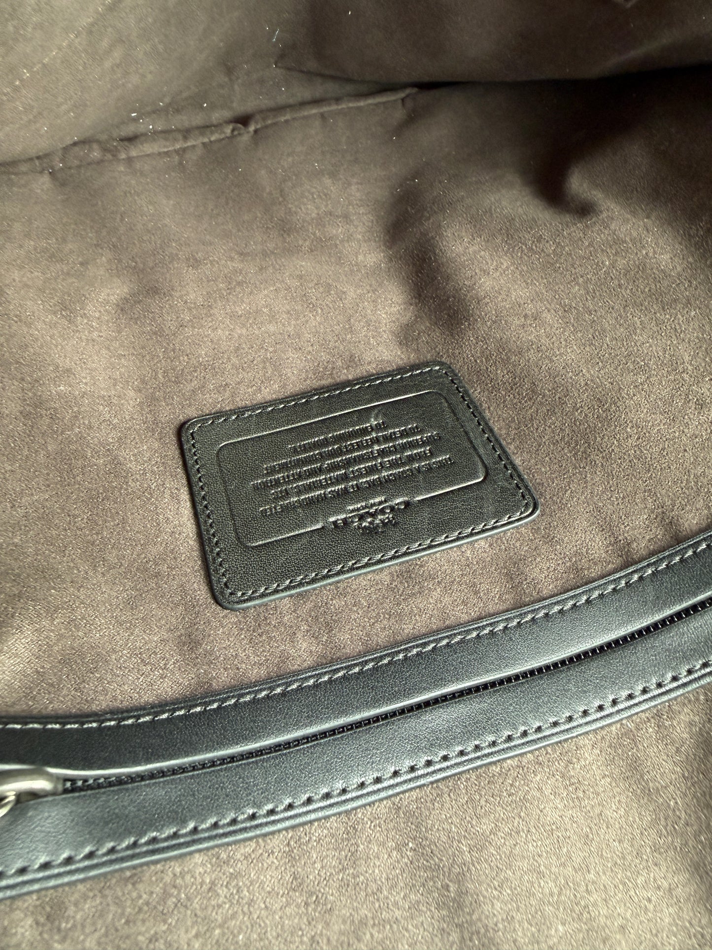 COACH Bag/Briefcase Men's Leather Black 24776 Metropolitan Slim Vintage