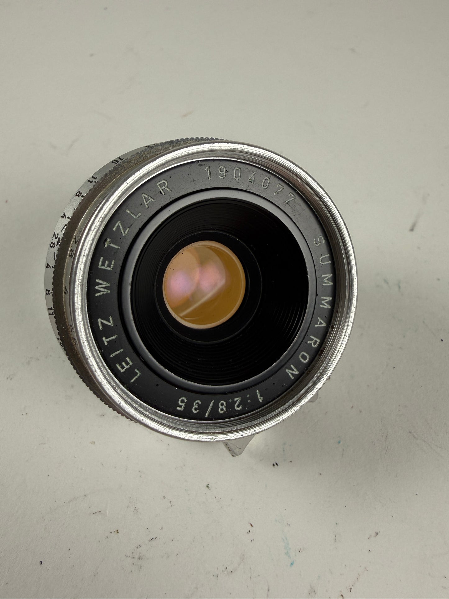 Leica Leitz Wetzlar Summaron 35mm F2.8 LTM lens Chrome