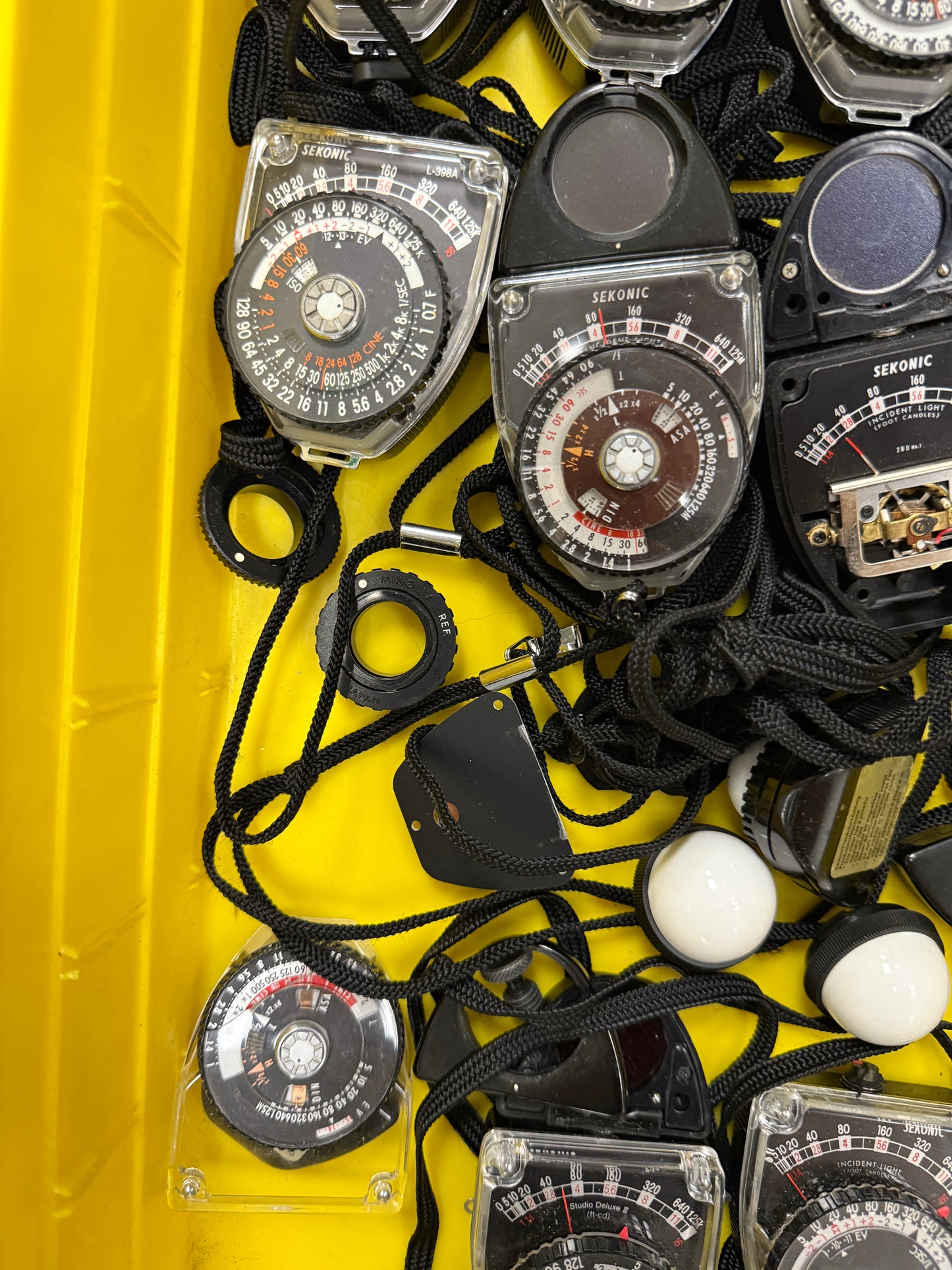 Sekonic studio deluxe light meter parts lot of 15 398A, 398M