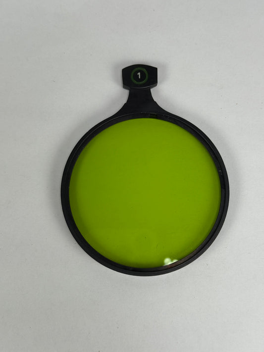 Linhof 70mm Drop in filter for universal shade Green 1