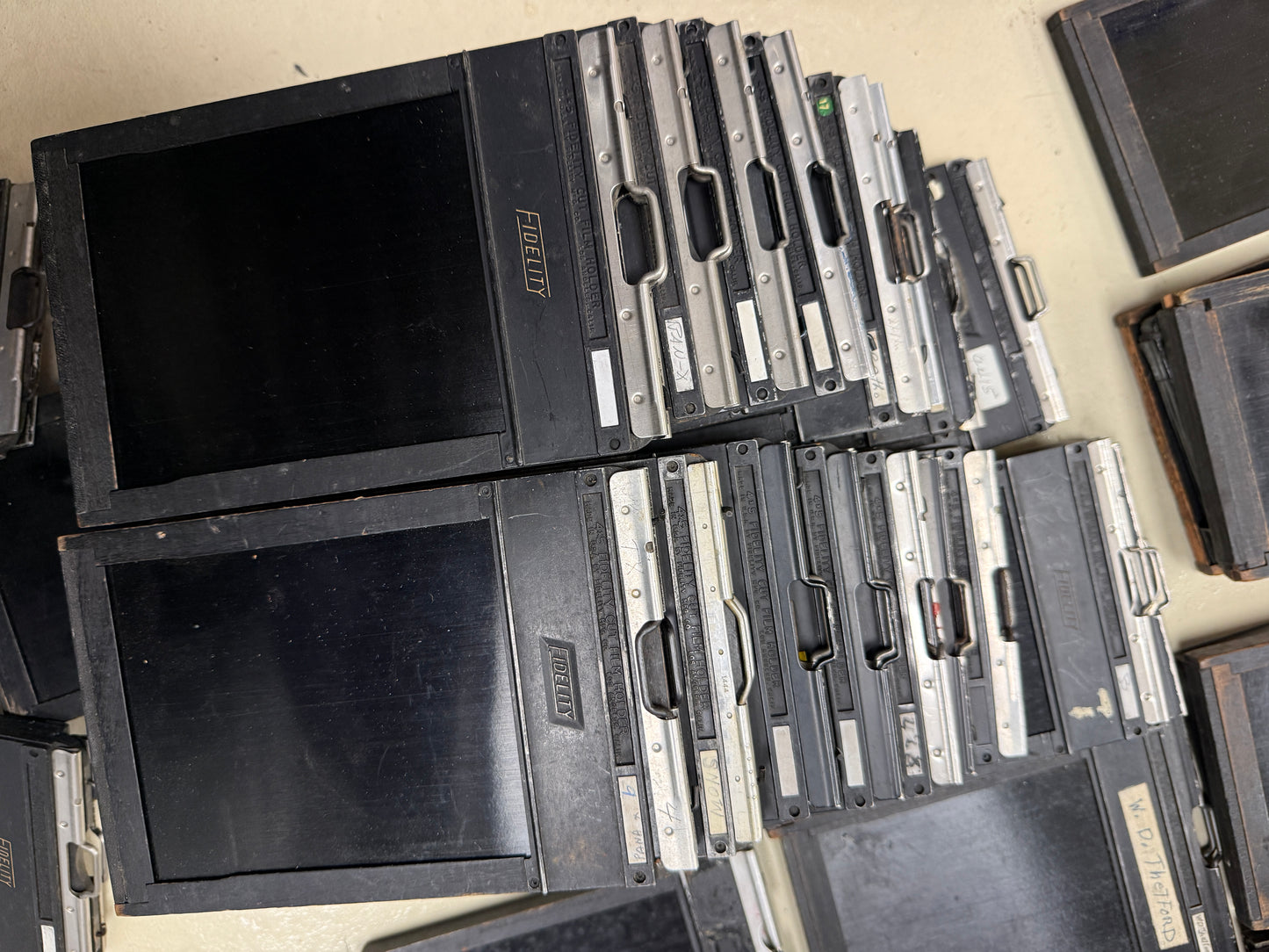 Lot of 45 Vintage 4x5" Cut Film Holders fidelity, Agfa, ansco, etc