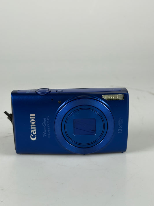 Canon PowerShot ELPH 170 IS Digital Camera Blue 20MP 12x Zoom