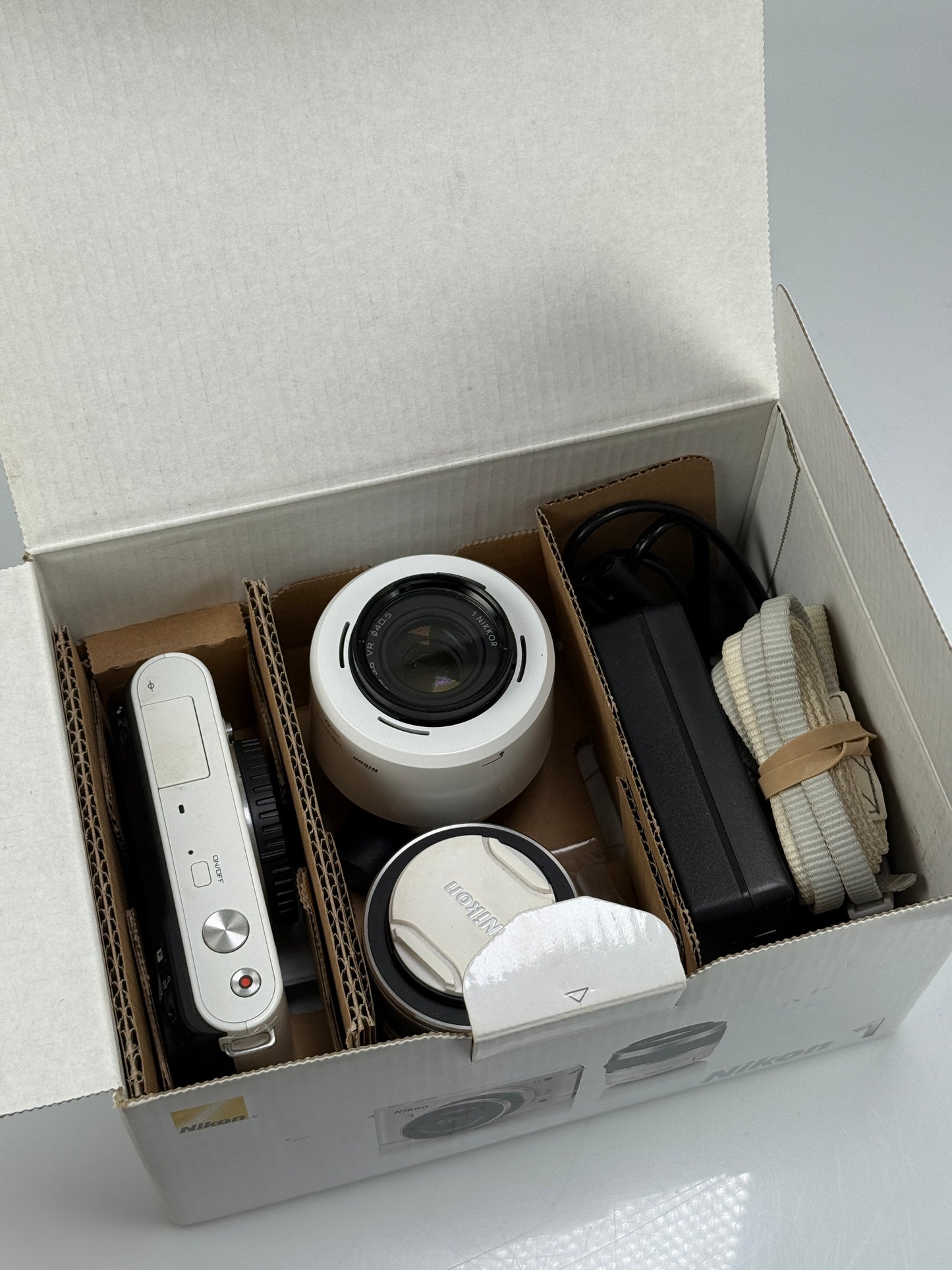 Nikon 1 J1 10.1MP Mirrorless SLR Camera w/ 10-30mm, 30-110mm Lens white