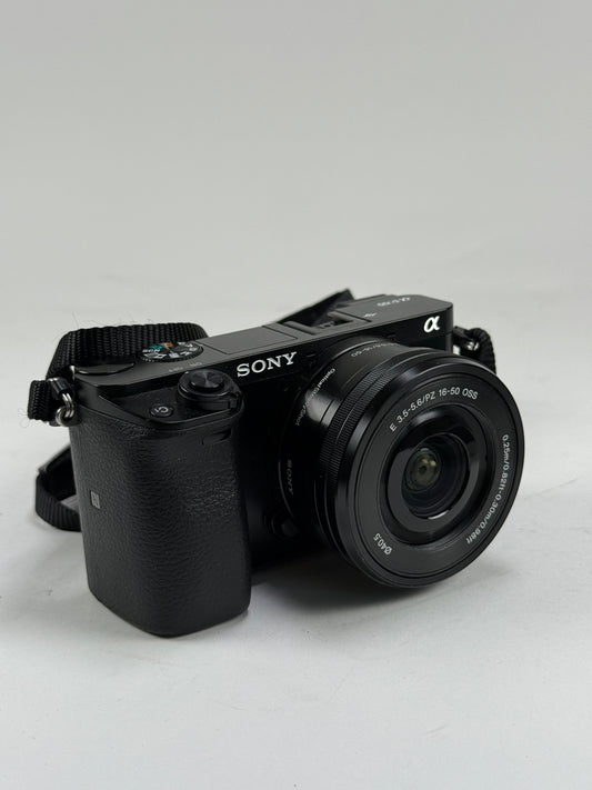 Sony Alpha A6000 24.3MP Digital Camera Black kit with 16-50mm lens kit