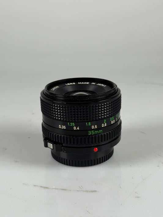 Canon 35mm f2.8 NFD camera lens wide angle
