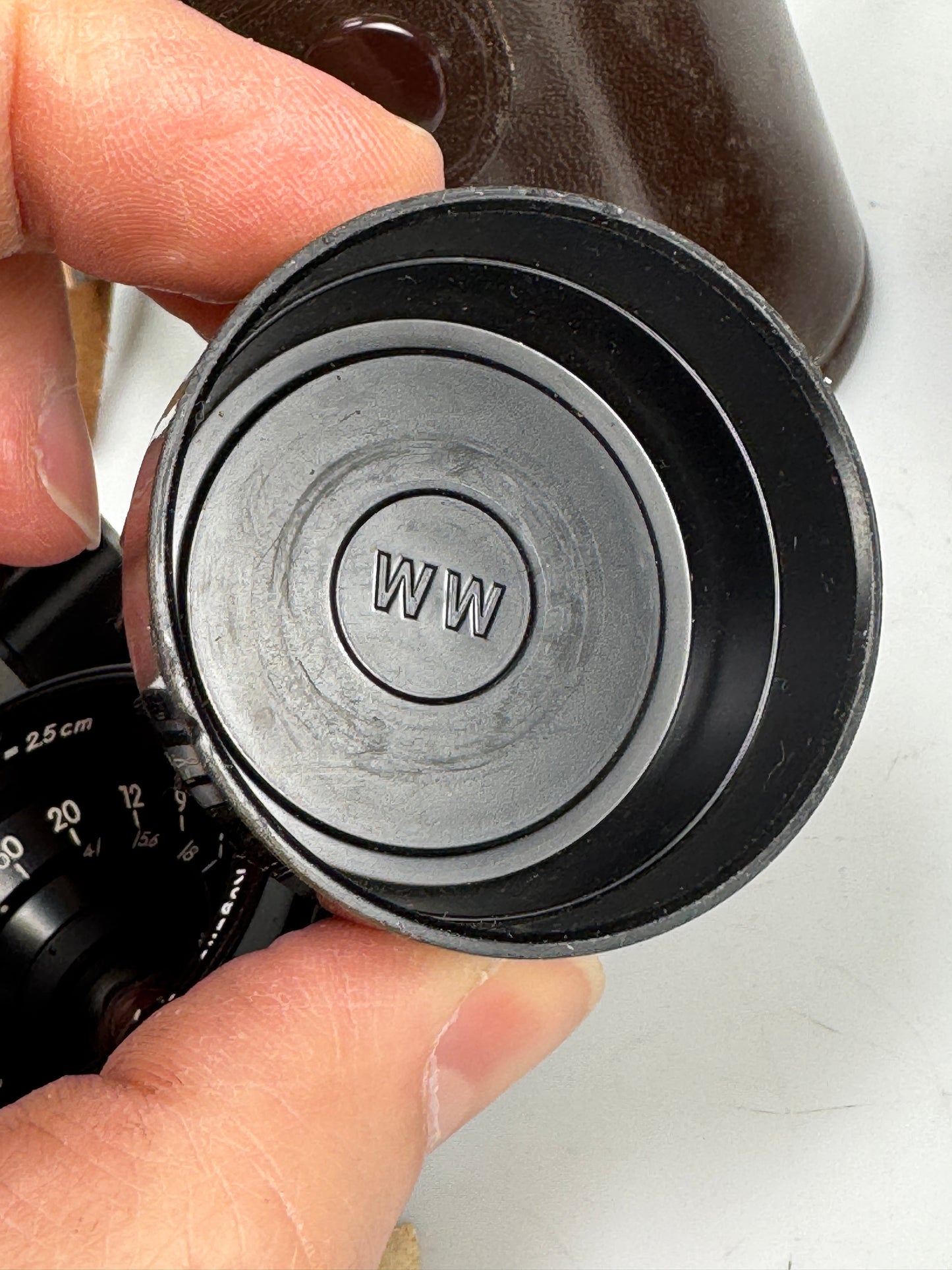 Nikon Nippon Kogaku W-Nikkor Black 2.5cm 25mm F4 Lens S Mount w/ case, finder, hood, etc