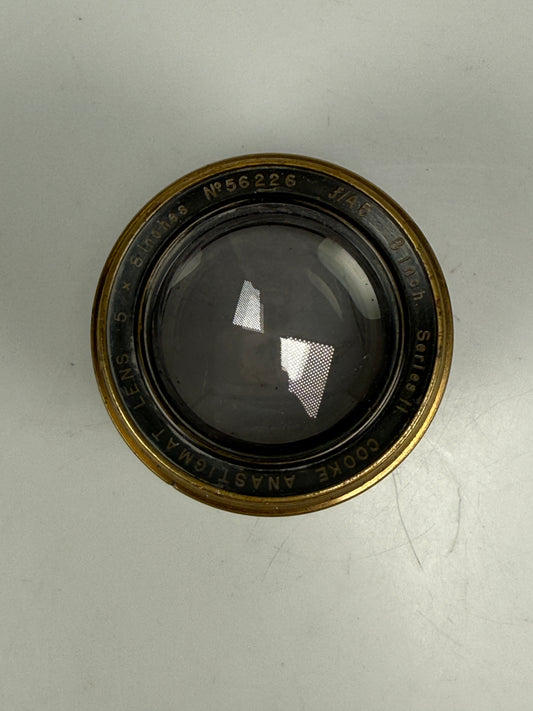 Rare - Cooke Anastigmat 5x8 Series II 8 Inch F4.5 Brass Lens - Taylor Hobson