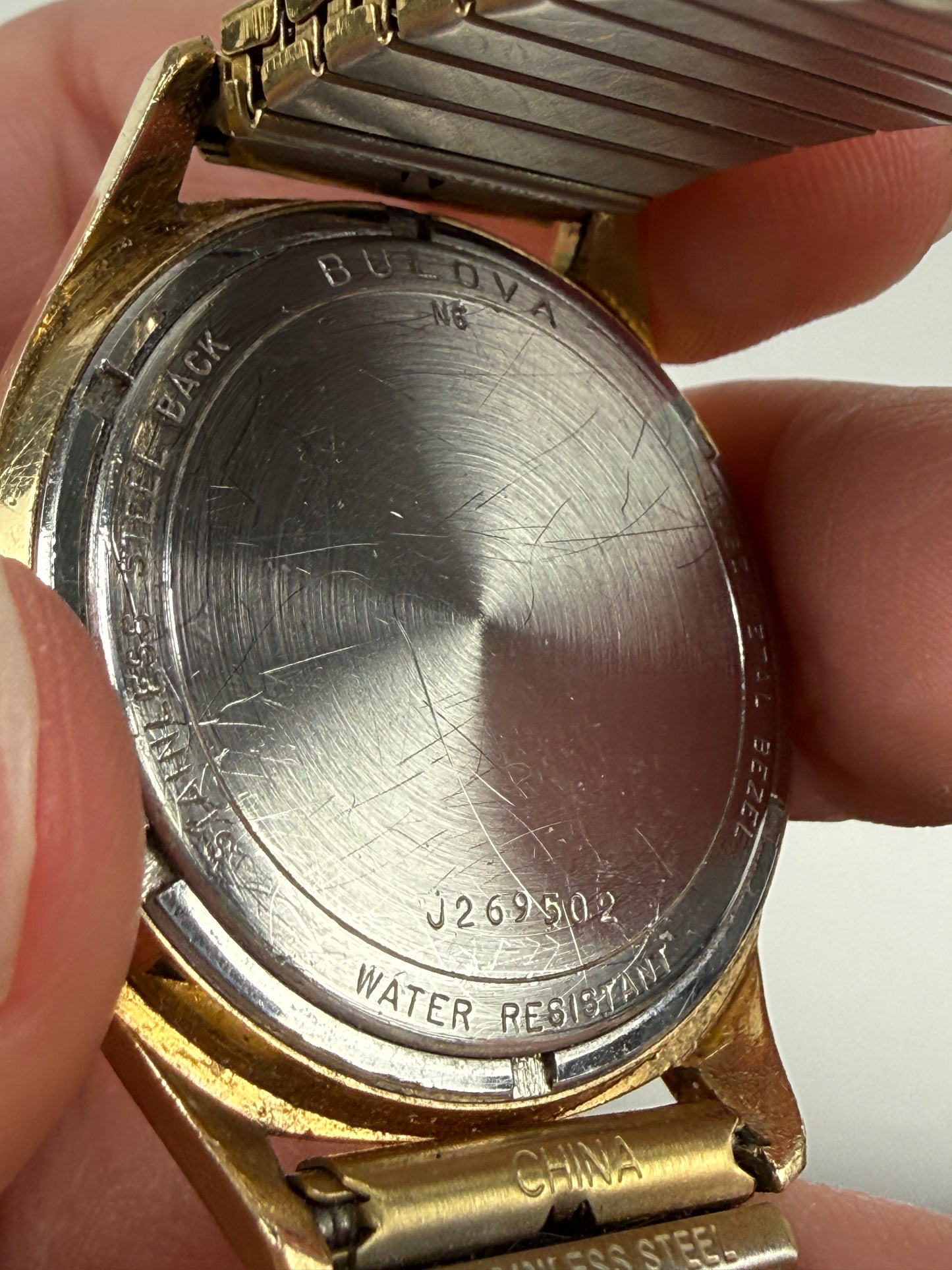 RARE VINTAGE BULOVA ACCUTRON TUNING FORK Gold tone men’s watch Orange dial