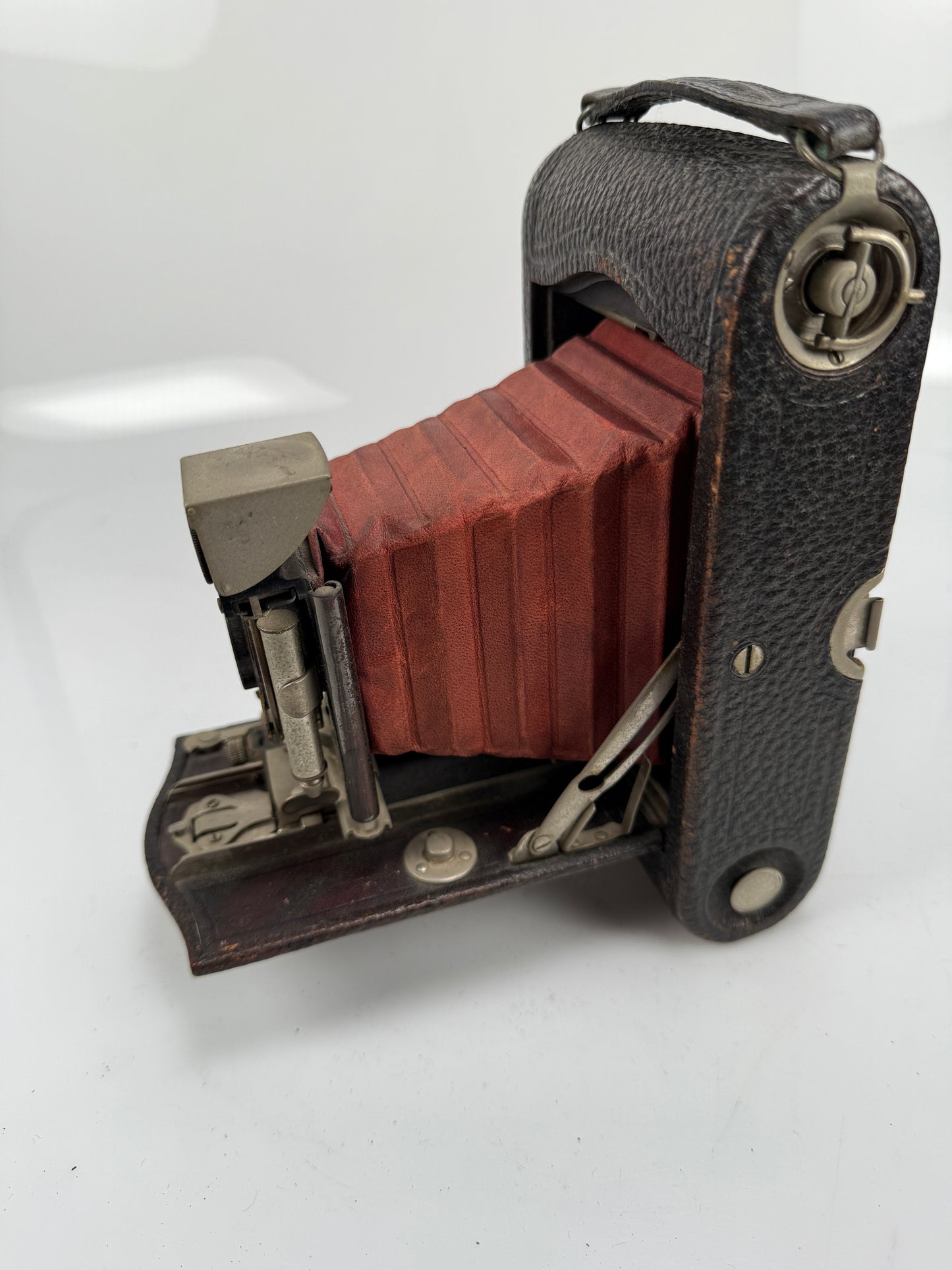 Kodak No 3 Model H FOLDING POCKET Camera RED BELLOWS