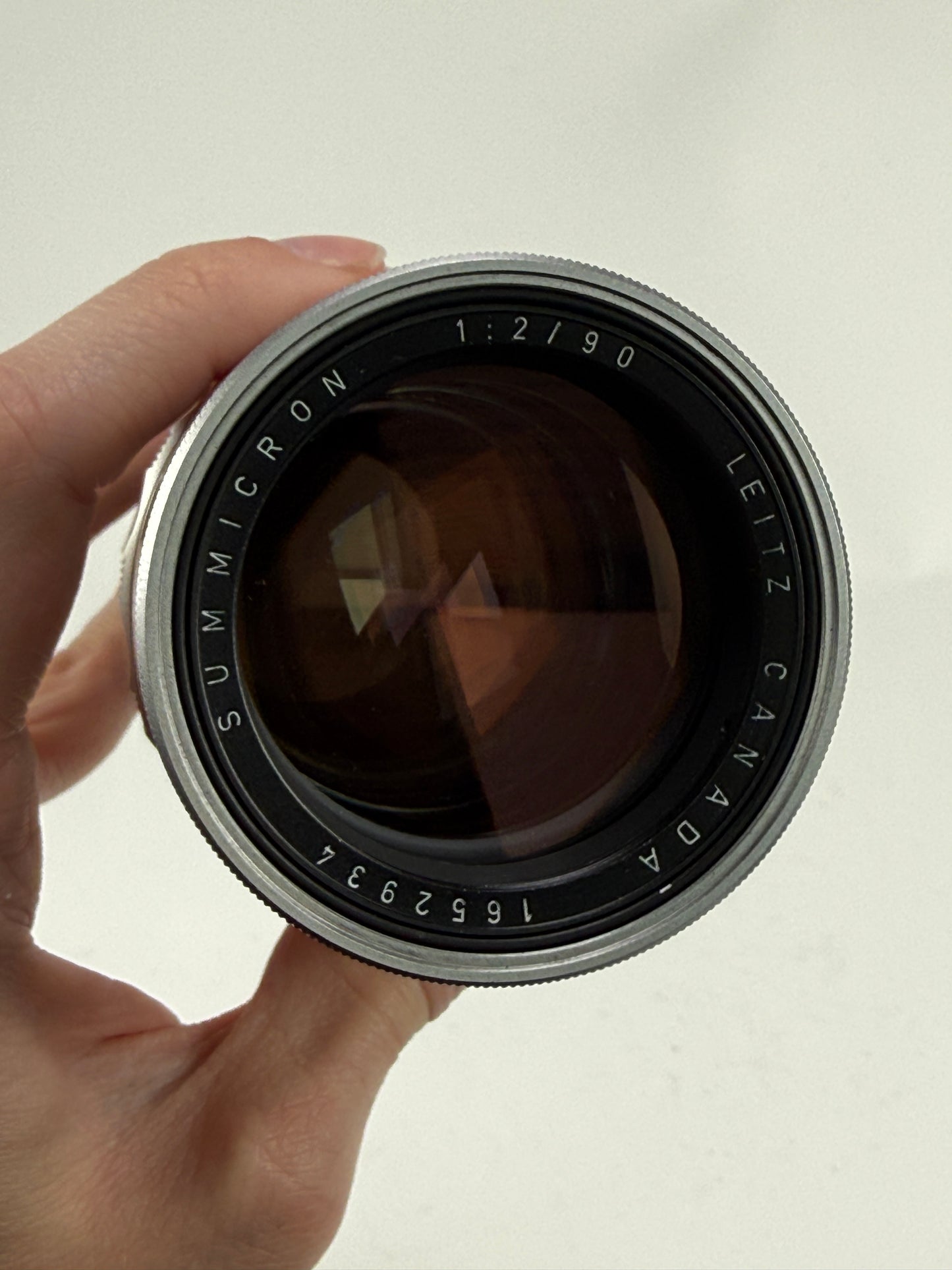 Leica Summicron 90mm F2 Lens Chrome silver Canada LTM mount RARE