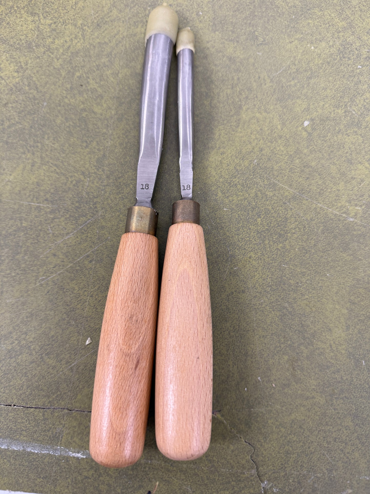 Vintage Ashley Iles Carving Gouge set of 2 No 18 Chisels