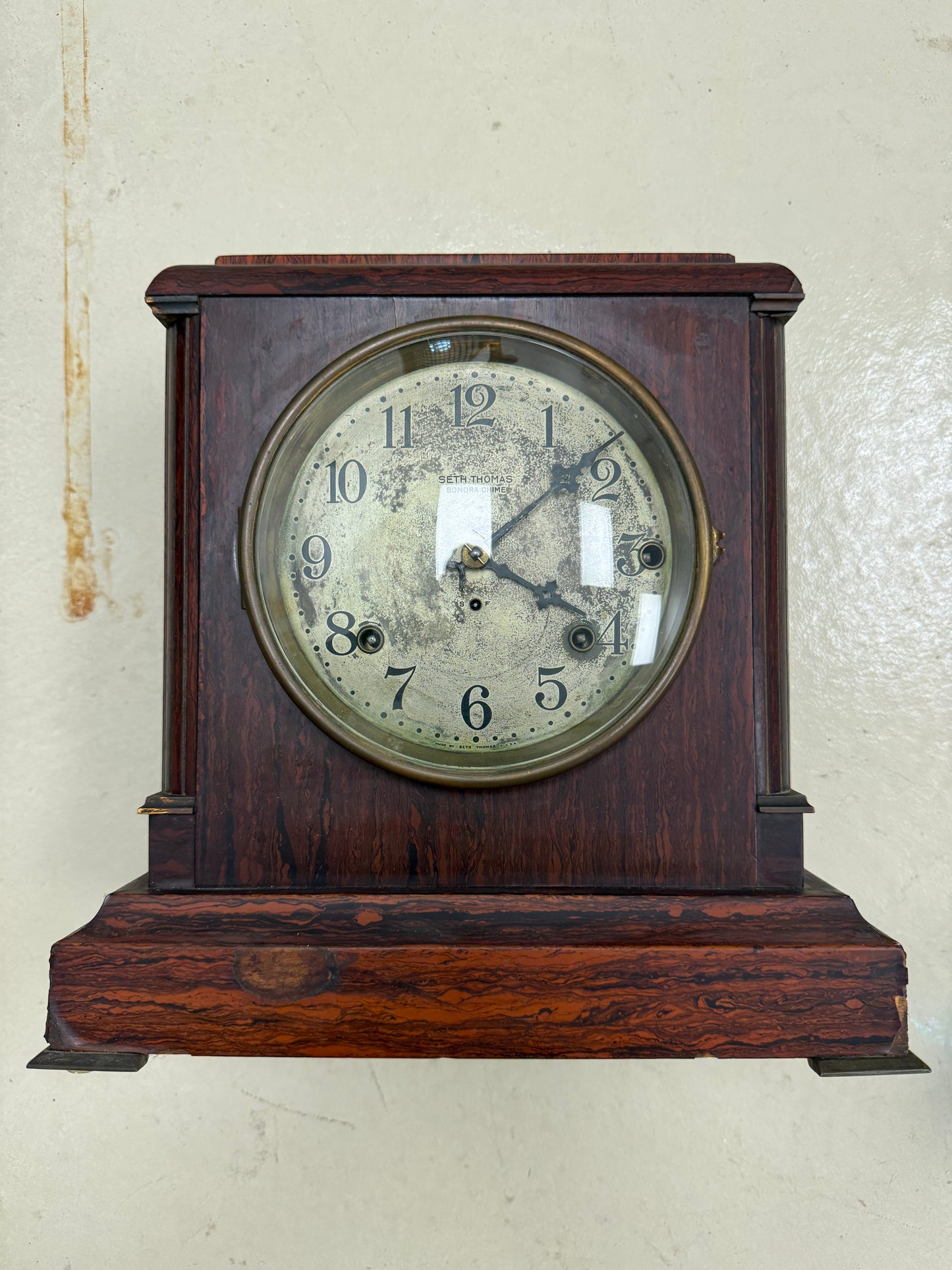 Antique Seth Thomas 4 Bell Sonora Chime Mantel Clock 8-Day