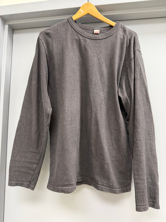 UES No. 8 Slub Nep Long Sleeve Tee Sz 4 (US L) Made in Japan Heavyweight Black