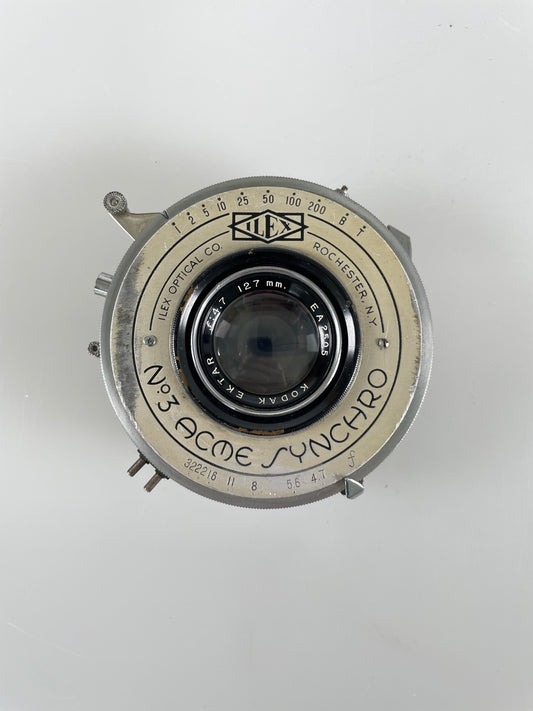 Kodak Ektar lens 127mm f4.7 in No 3 acme lens shutter