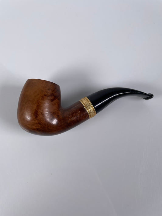 Savinelli Tevere 616 KS Bent Tobacco Smoking Pipe Italy gold band