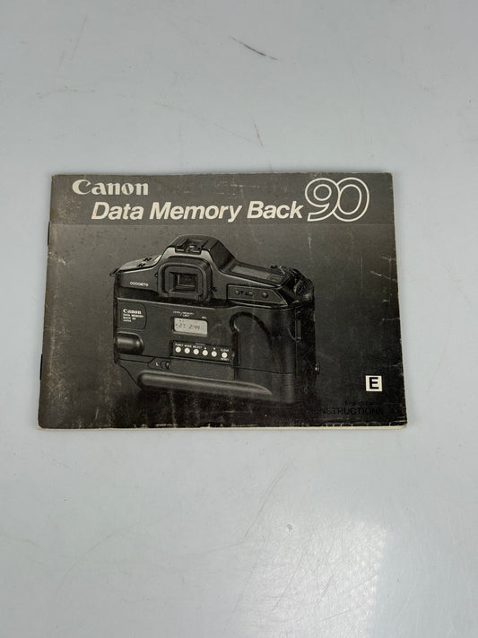 Canon T90 Data Back Instruction Manual, Original
