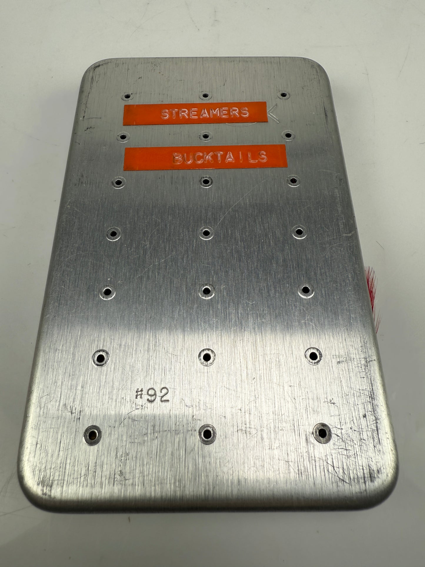 Perrine metal # 92 Fly Box. W/ streamers bucktails Flies LL Bean Sticker