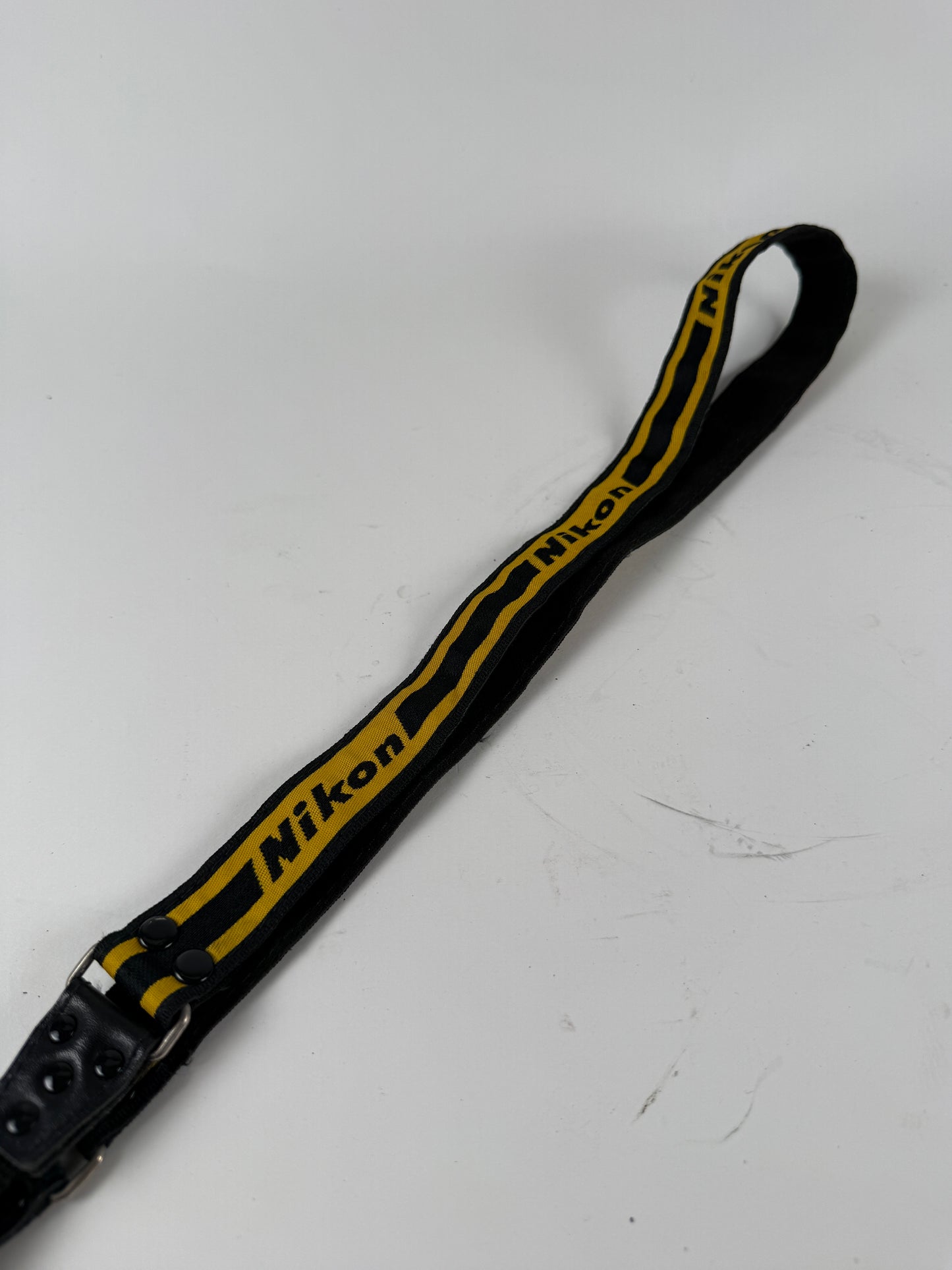 Vintage Excellent Yellow And Black Nikon Neck Strap