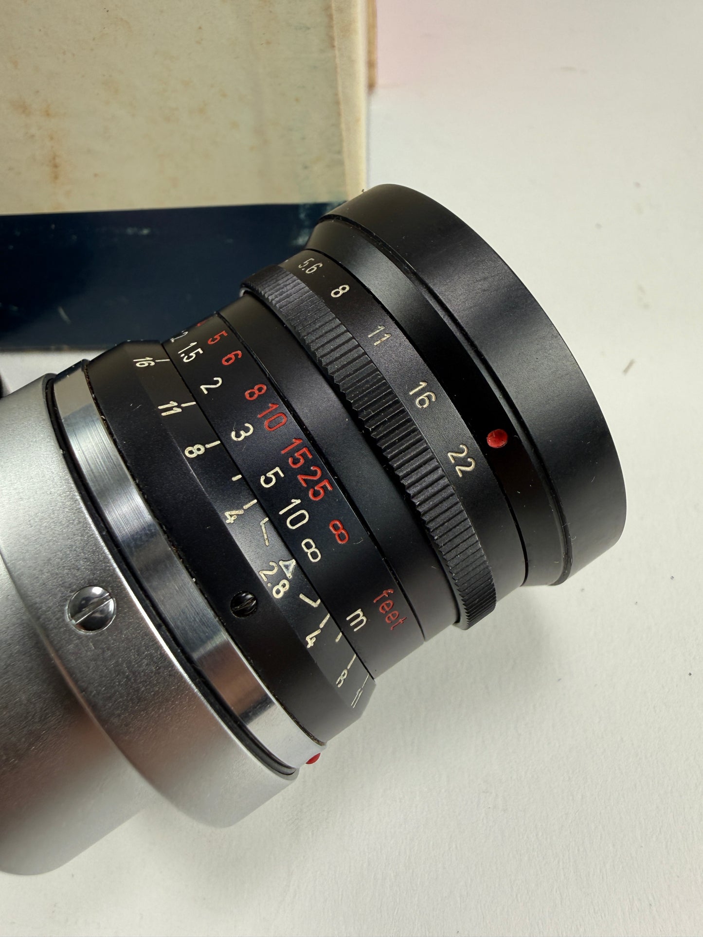 Leica 28mm f2.8 Elmarit V1 9 Element Lens Black Paint Infinity Lock w/ box
