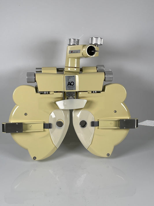 American Optical Phoropter Minus-Cylinder Manual Refractor Head 11635 Yellow
