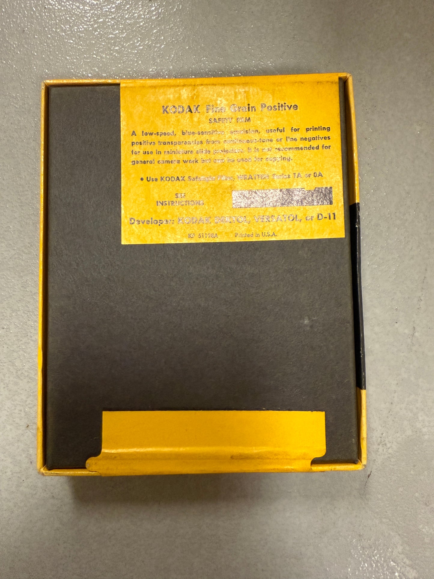 Expired 8x10 KODAK Fine Grain Positive Large Format Film 25 Sheets 1964