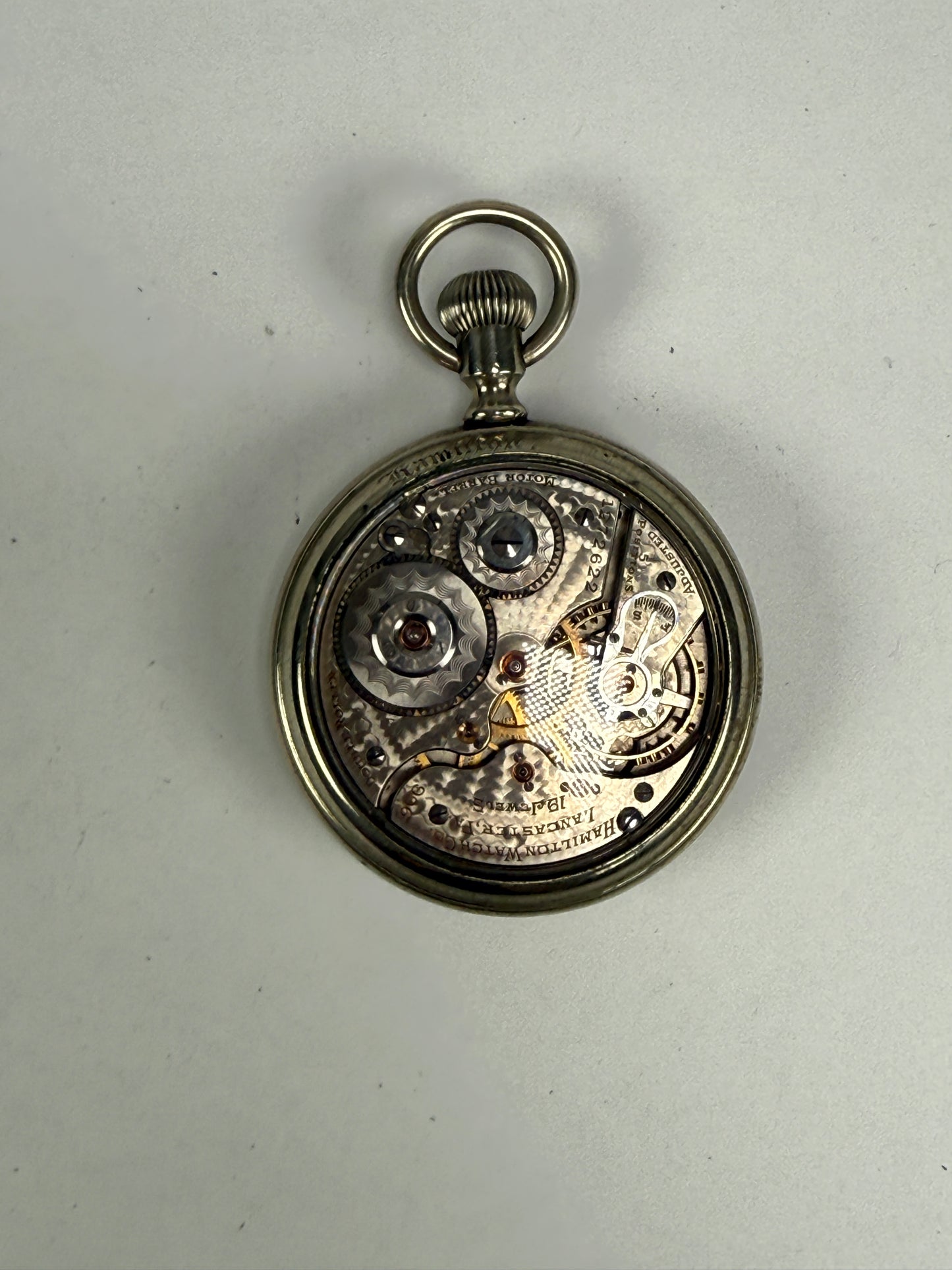 Antique Hamilton 19j Railroad Pocket Watch-Runs Great