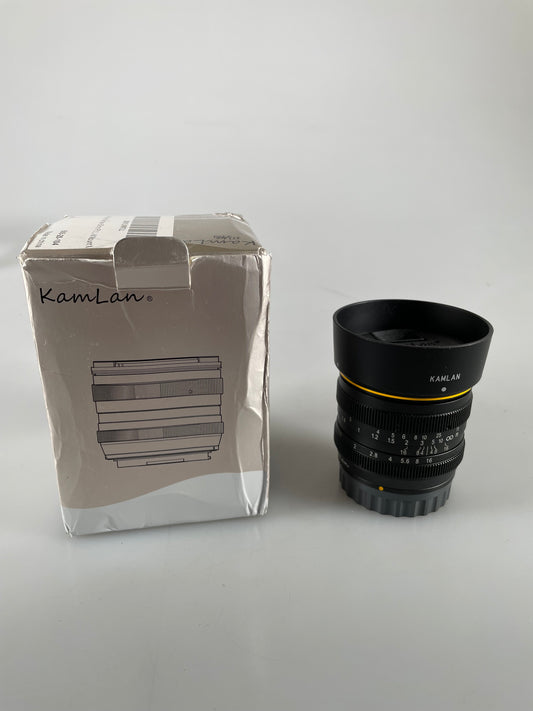 KamLan 50mm f1.1 Manual Focus Lens for Canon M Mount