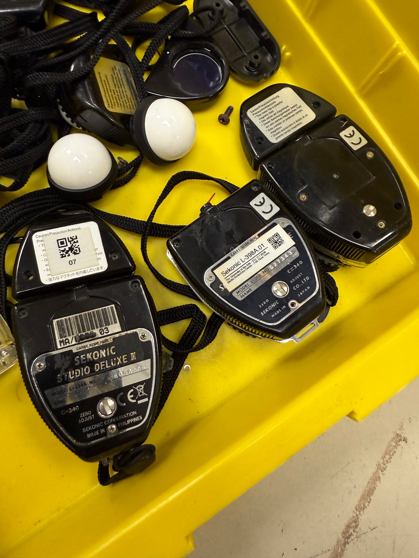 Sekonic studio deluxe light meter parts lot of 15 398A, 398M