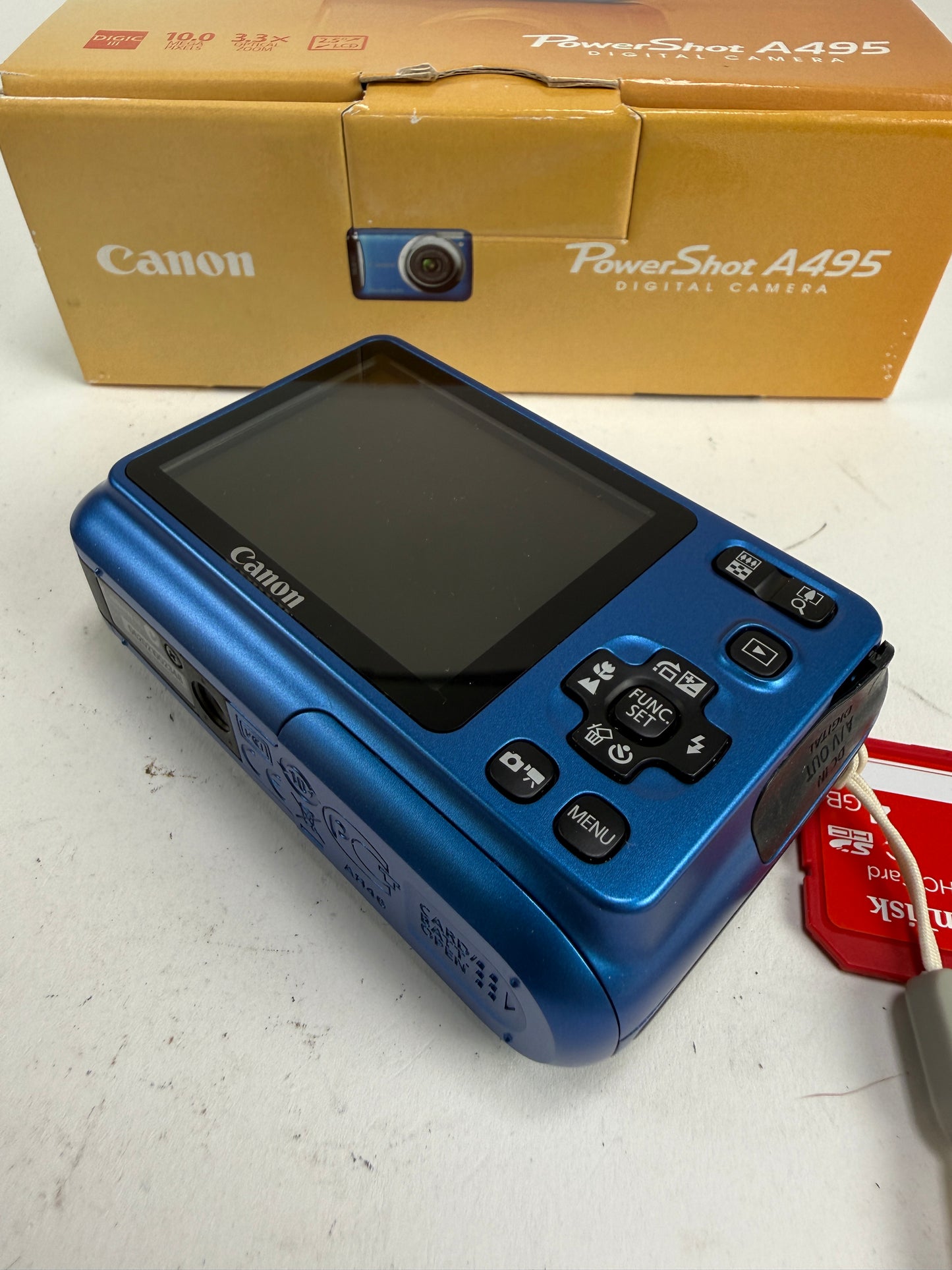 Canon PowerShot A495 10.0MP Digital Camera Blue