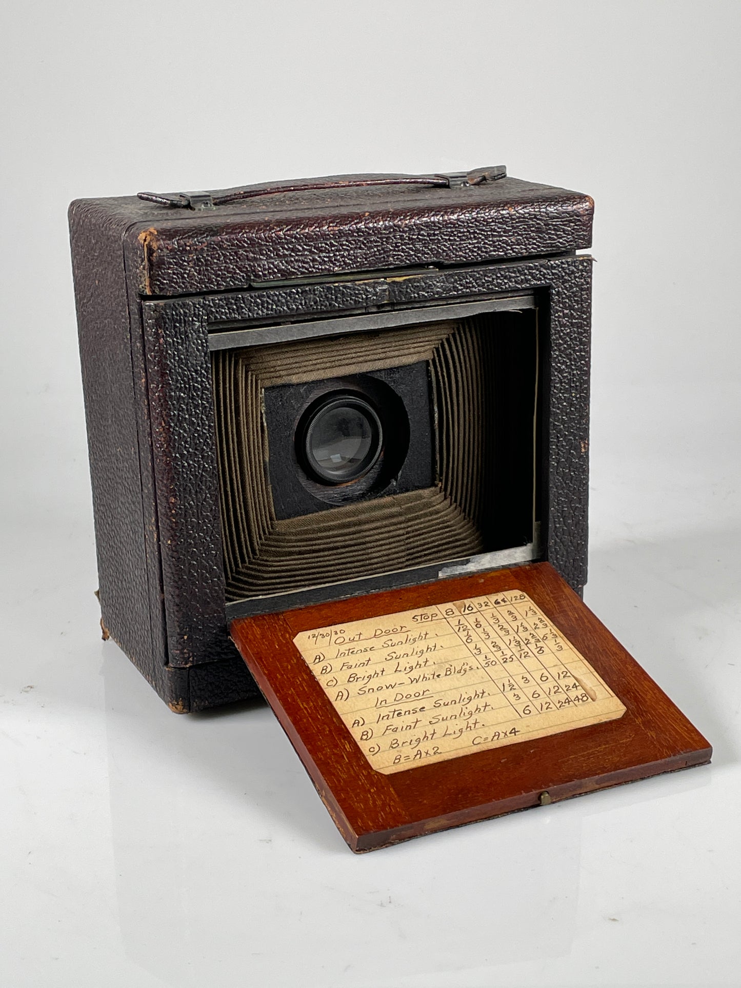 Seneca folding camera 4x5 with original case, film holder