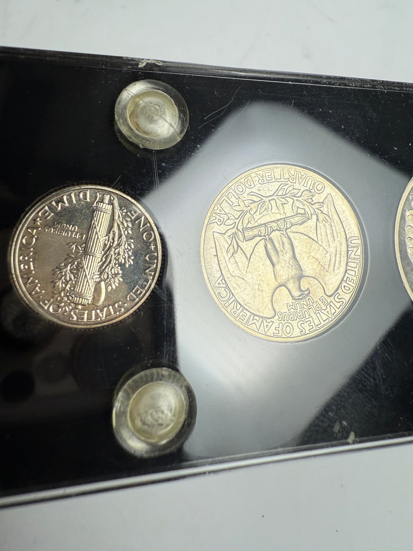 1939 US Mint Silver PROOF Set Gem Coins Black Capital Holder Display Box