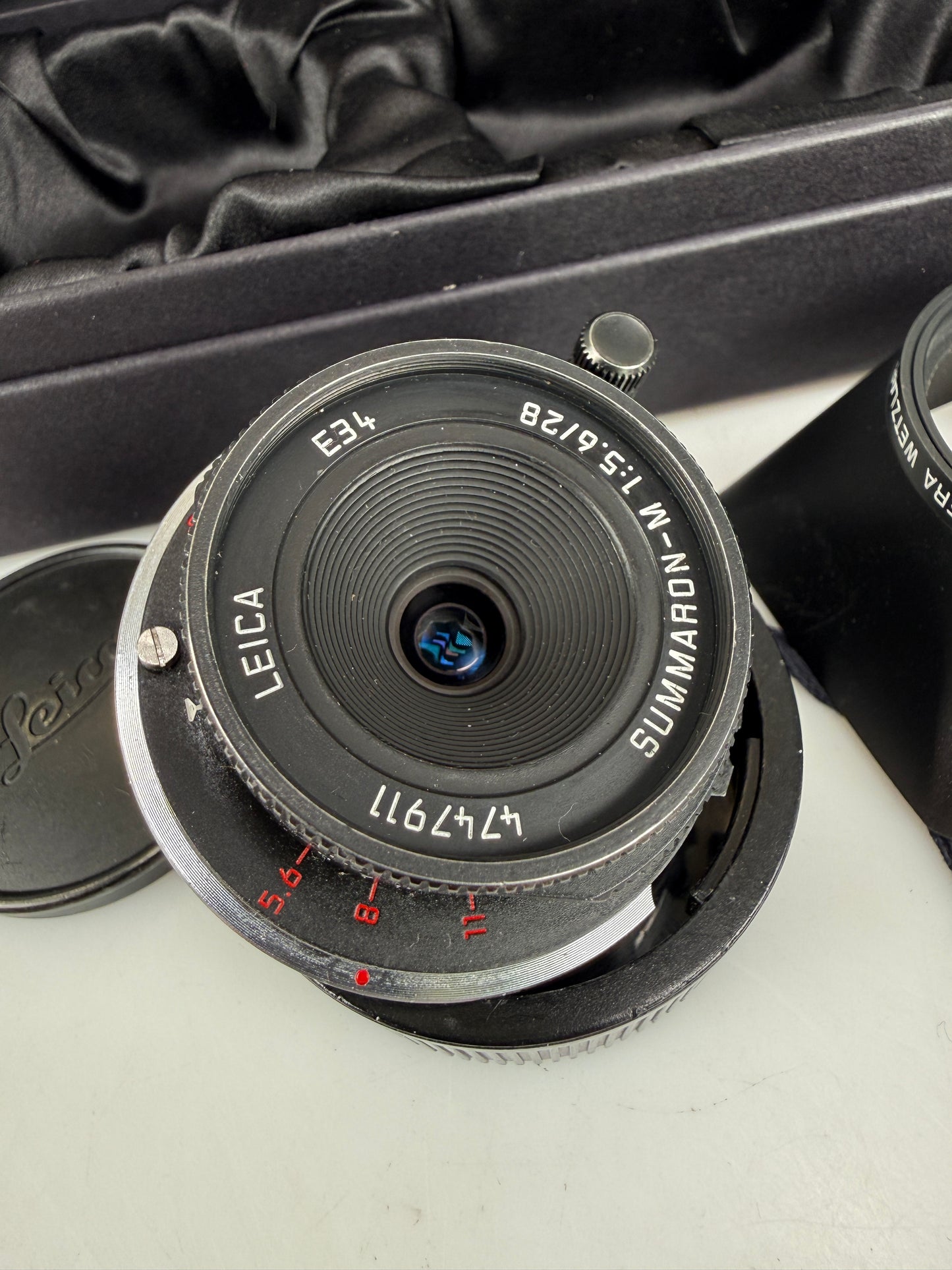 Leica 28mm F5.6 Summaron-M Matte Black chrome #11928 RARE