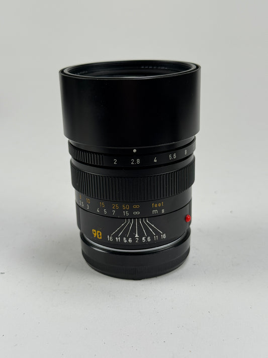 Leica 11136 90mm f2 Summicron-M E55 Lens Black (v.II)