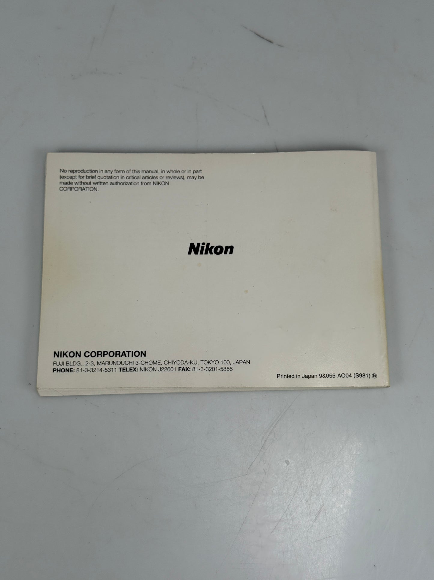 Nikon AF N90s Camera Instruction Manual
