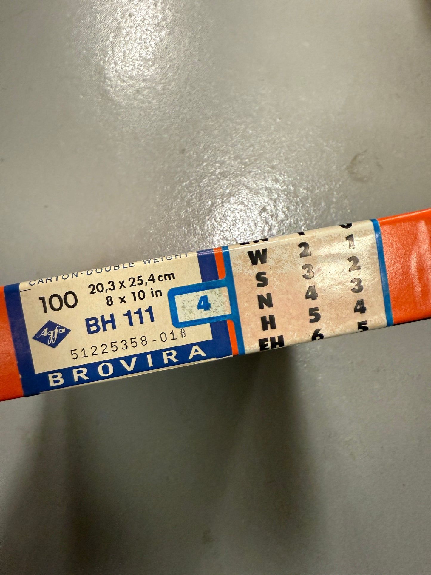 Agfa Brovira Photo Paper 100 Sheets 8x10 inch BH 111 4