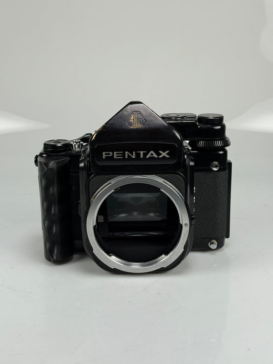 Pentax 67 6x7 Mirror Up MLU Body with metered prism with grip