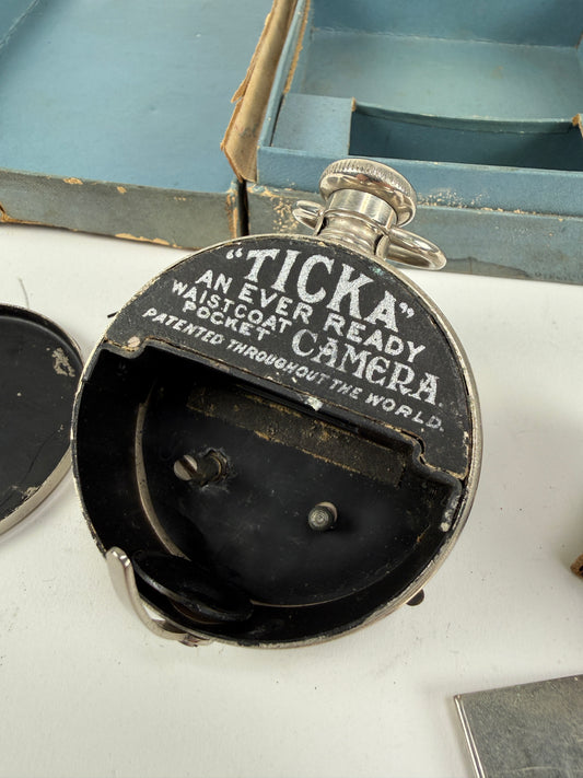 TICKA Camera Watch Camera Pocket Watch with Viewfinder Original Box and film