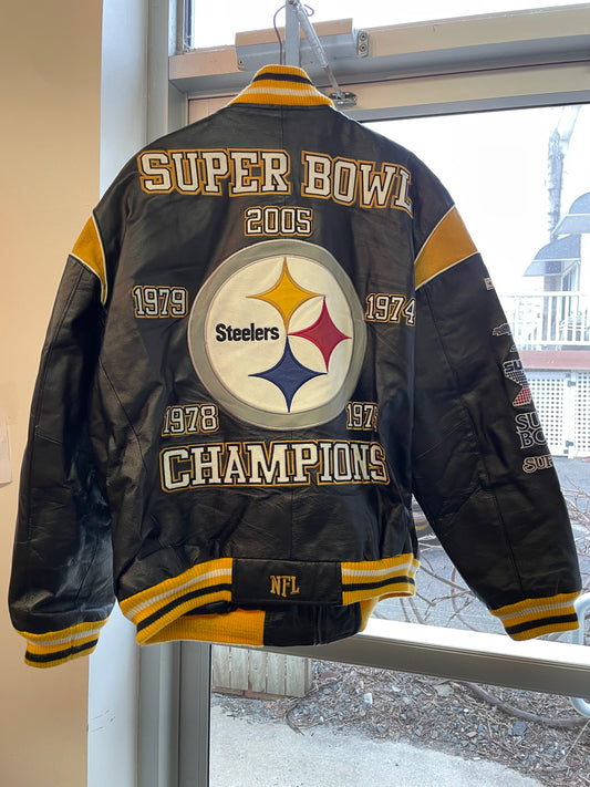 Pittsburgh Steelers 5x Super Bowl Champions Letterman Jacket XL