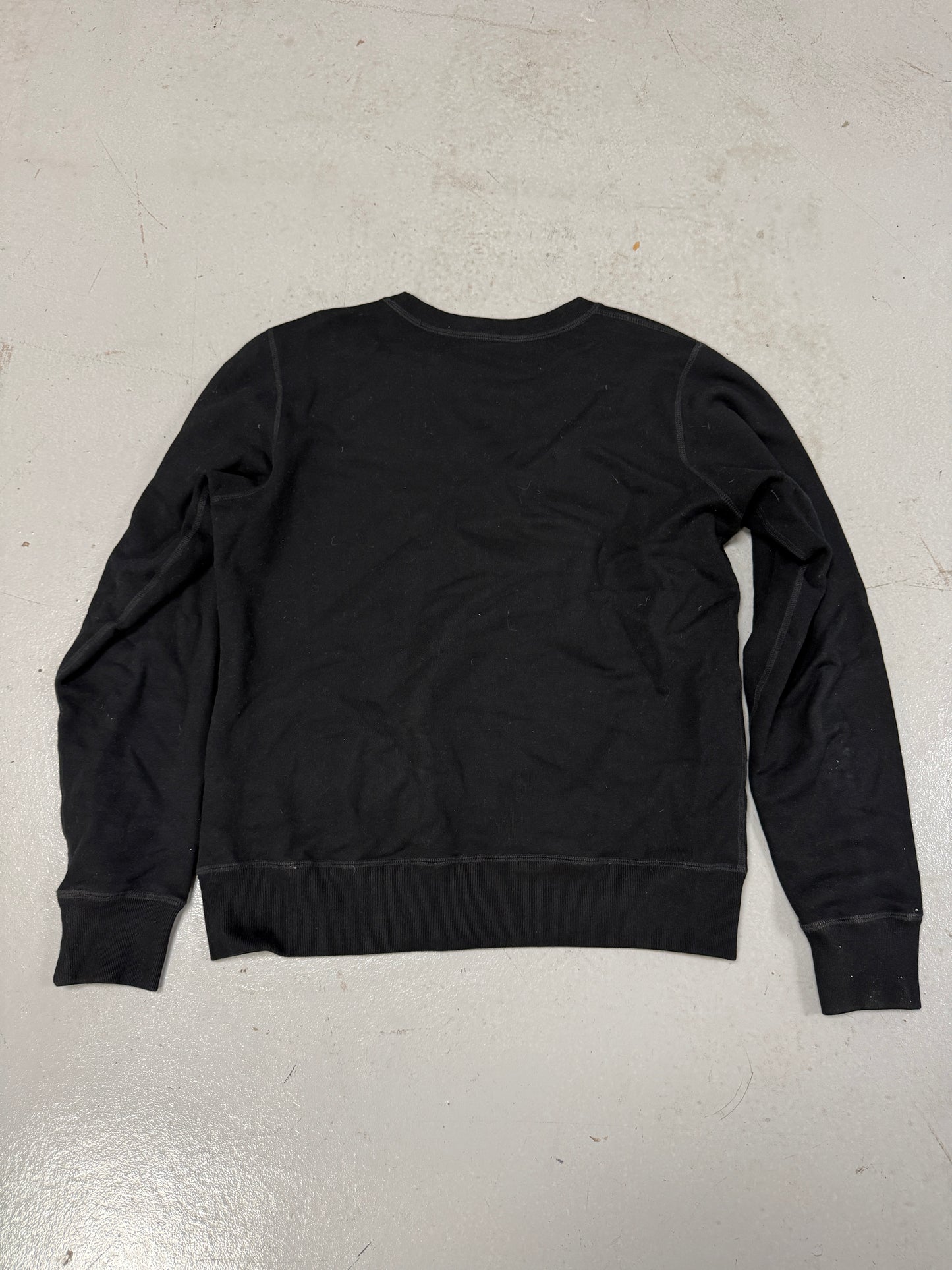Naked & Famous Black Crewneck Sweatshirt Mens M Cotton Made Canada
