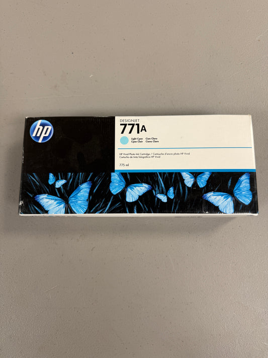 2020 GENUINE HP 771A Light Cyan 775ml Cartridge B6Y20A DESIGNJET Z6200 NEW SEALED