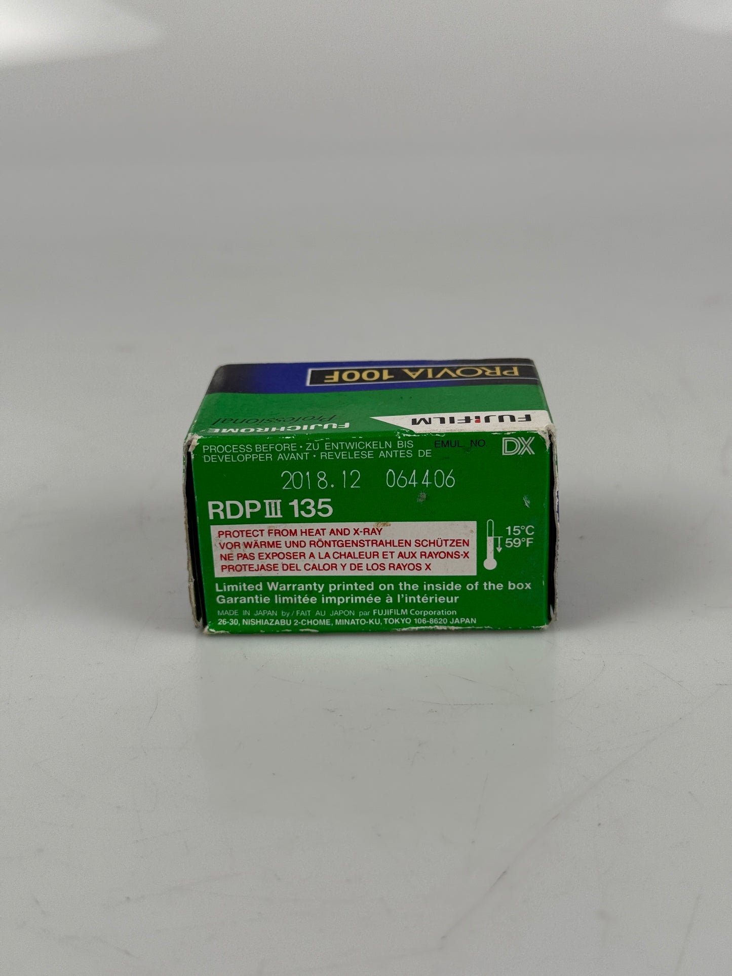 Fujichrome Provia 100F 35mm film, 36exp, frozen 1 roll RPD III