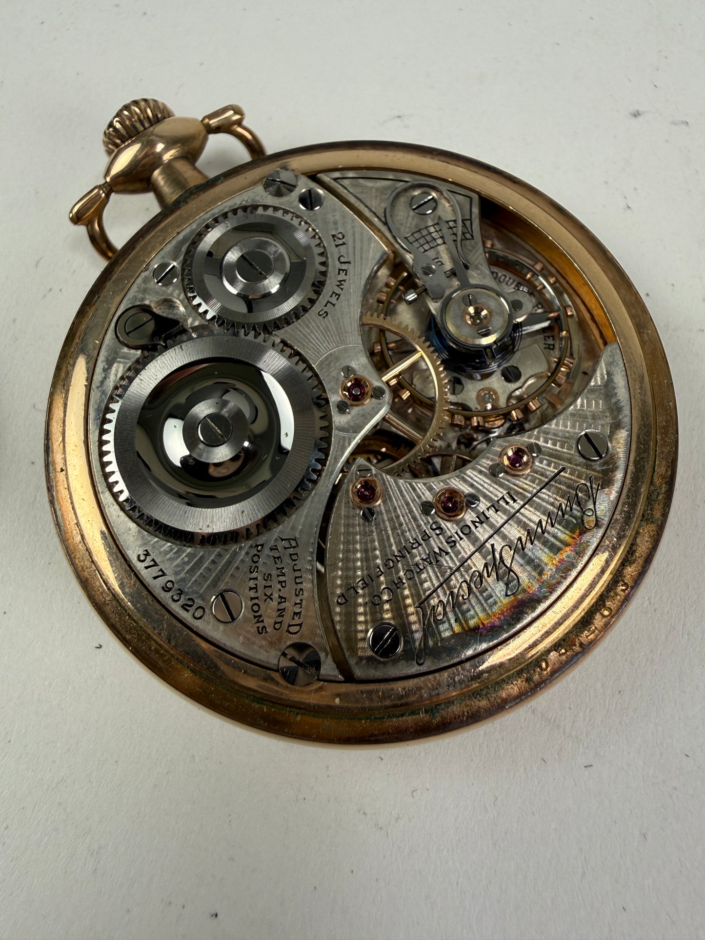 Illinois 21 Jewel 60 HR Bunn Special Gold filled Case Pocket Watch
