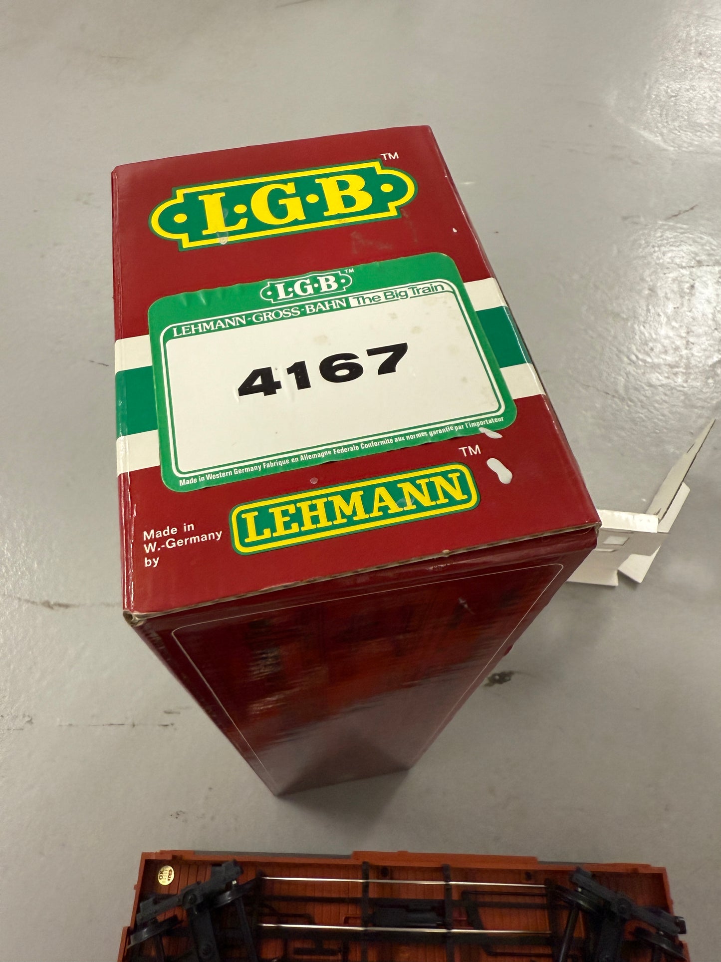 LGB 4167 White Pass & Yukon Wood Box Car Orange
