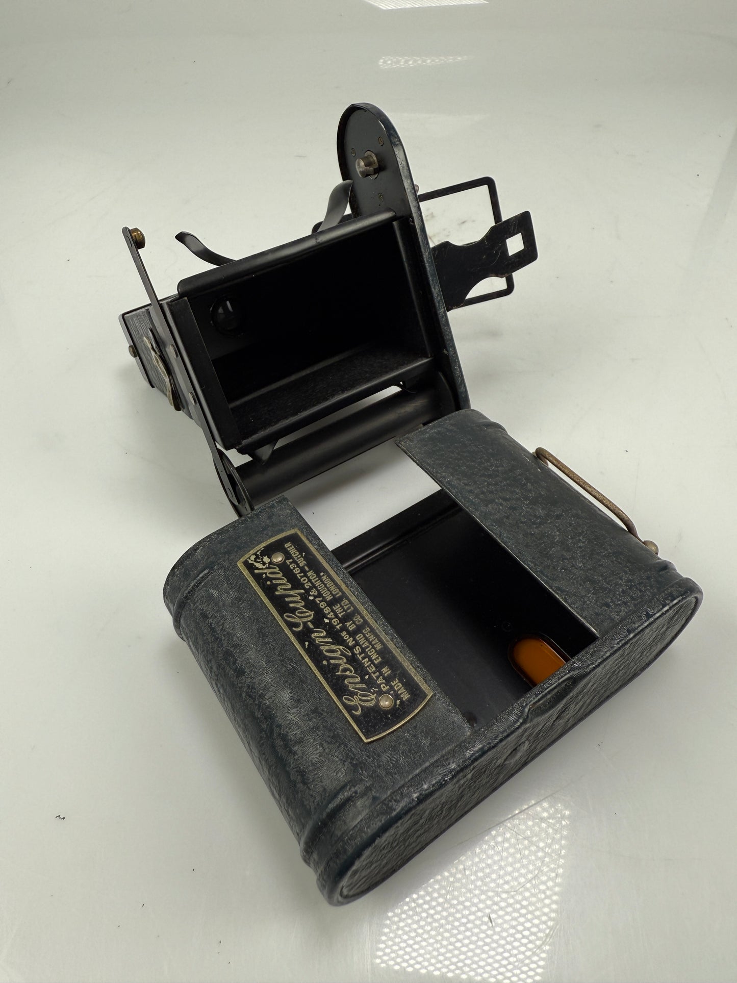 Houghton Ensign Cupid 120 film camera rare Blue Grey