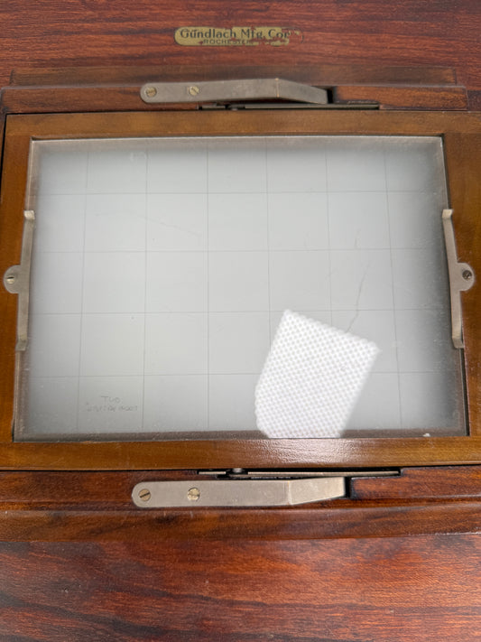Wooden large format camera 8x10 to 5x7 reducing Ground Glass Back camera Gundlach