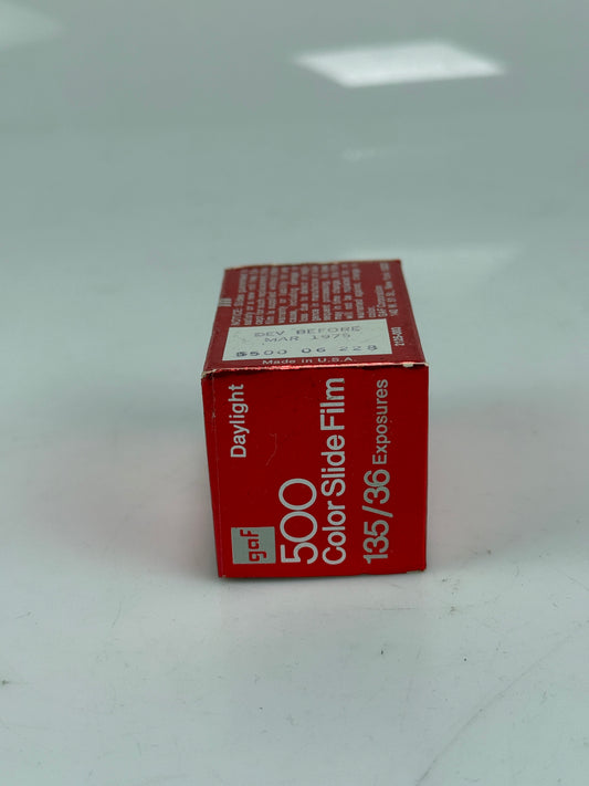 GAF 500 Color slide 35mm daylight Film 135-36