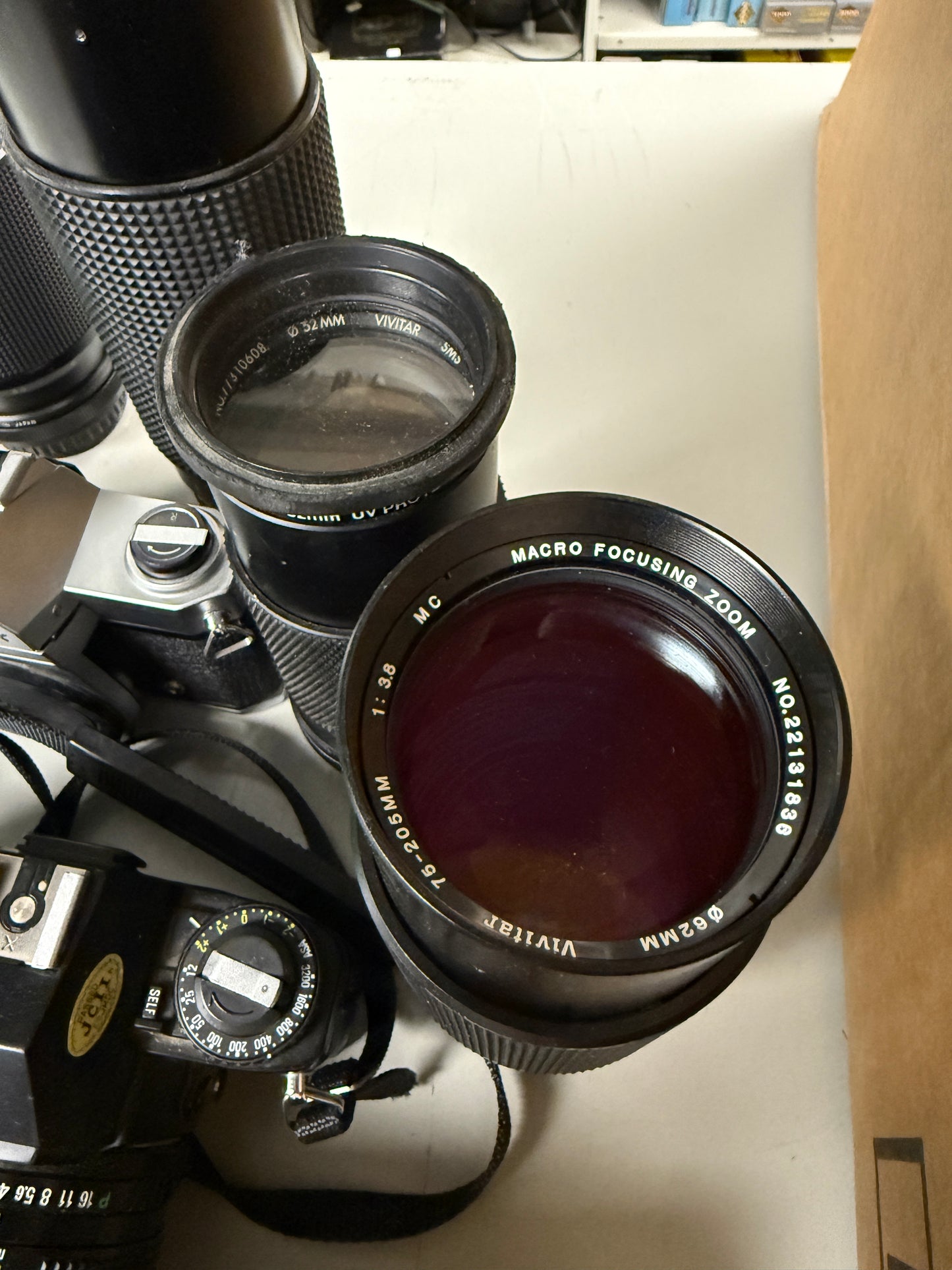 Pentax K mount Film camera equipment lot lens, Ricoh, Vivitar