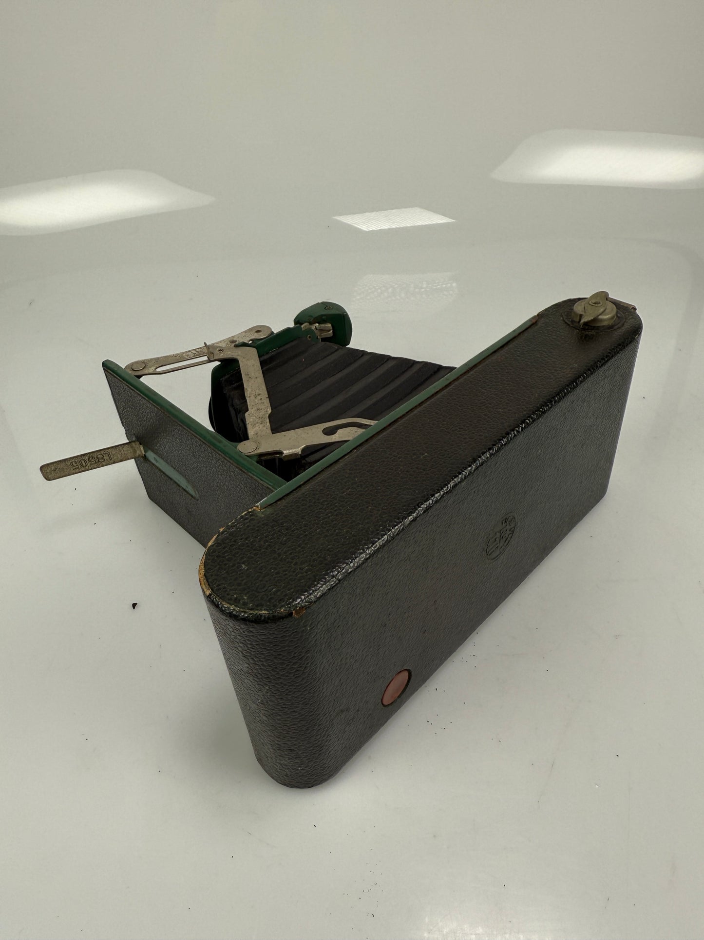 Kodak No. 1A Pocket Kodak Junior Green Folding Camera Black Bellows