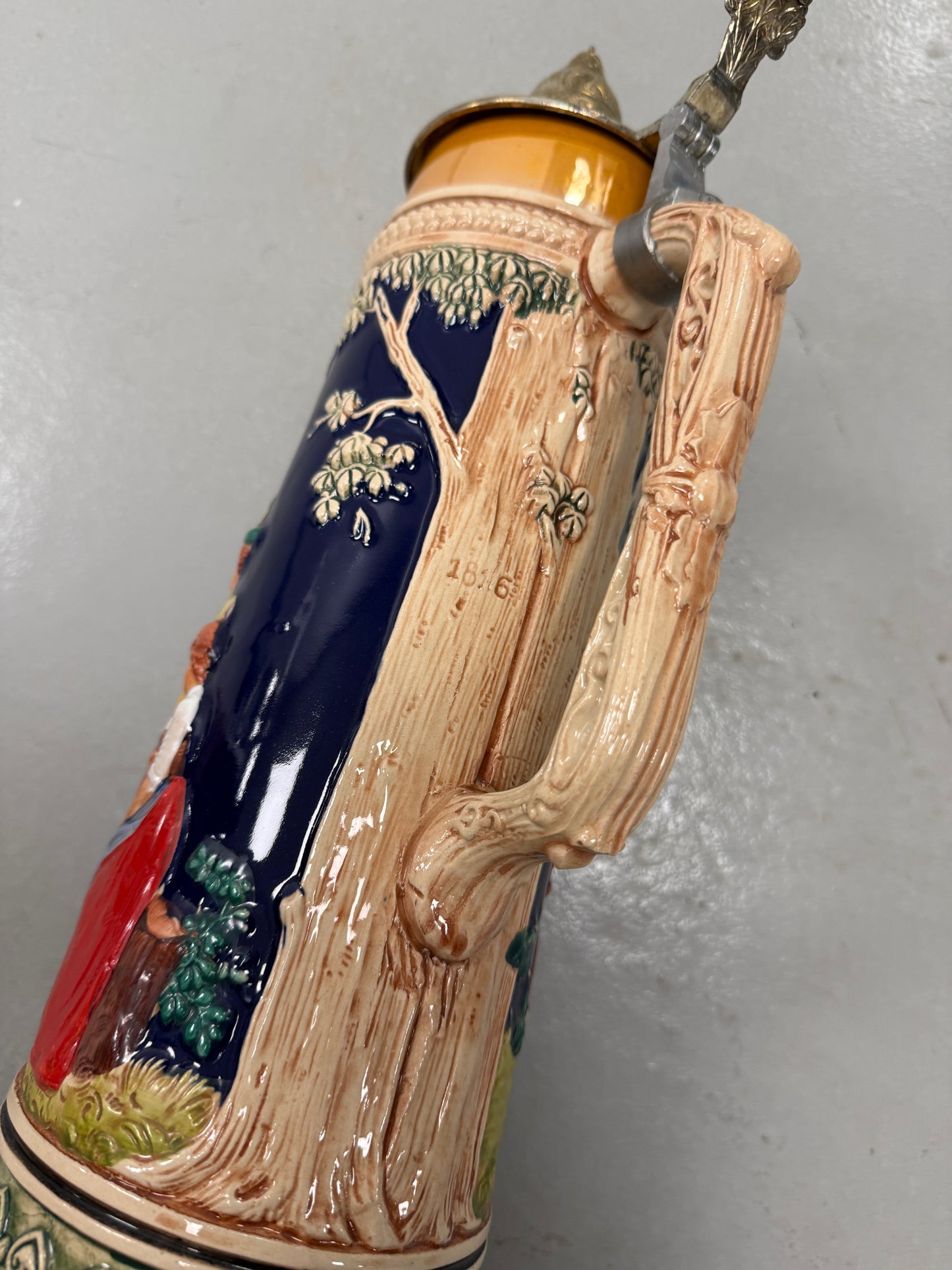 German GERZ Lidded Beer Stein  2L